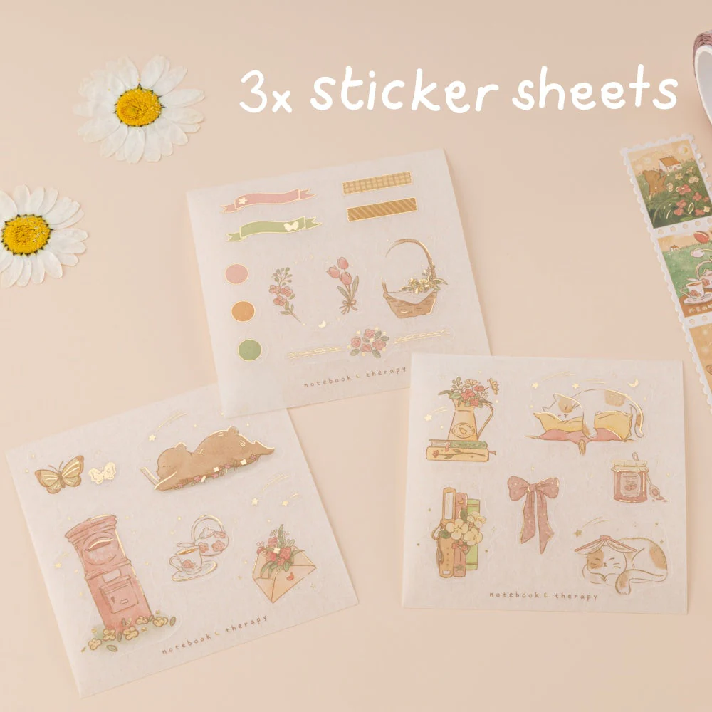 Tsuki ‘Cottage Friends’ Washi Tape Set ☾ - Image 14