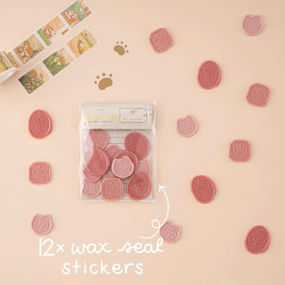 Tsuki ‘Cottage Friends’ Wax Seal Sticker Set ☾ - Image 5