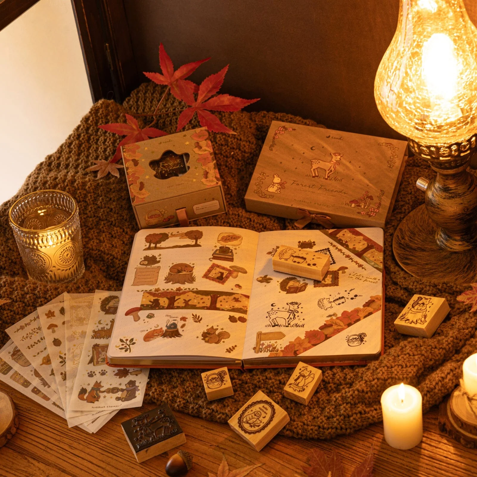 Tsuki ‘Cozy Friends’ Luxury Travel Notebook ☾ - Image 17
