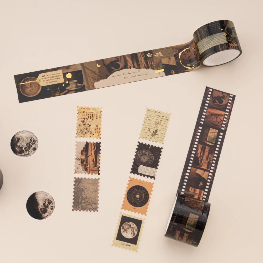 Tsuki ‘Dark Academia’ Washi Tape Set ☾ - Image 11