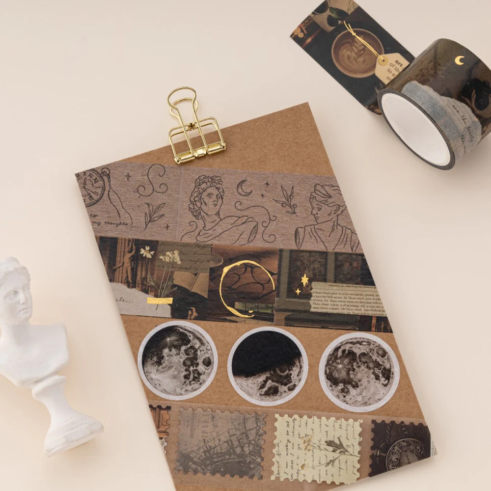 Tsuki ‘Dark Academia’ Washi Tape Set ☾ - Image 5