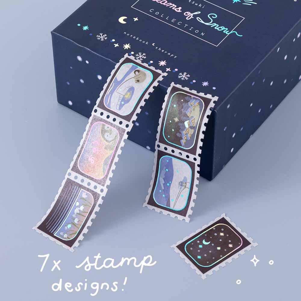 Tsuki ‘Dreams of Snow’ Holographic Washi Tape Set ☾ - Image 5