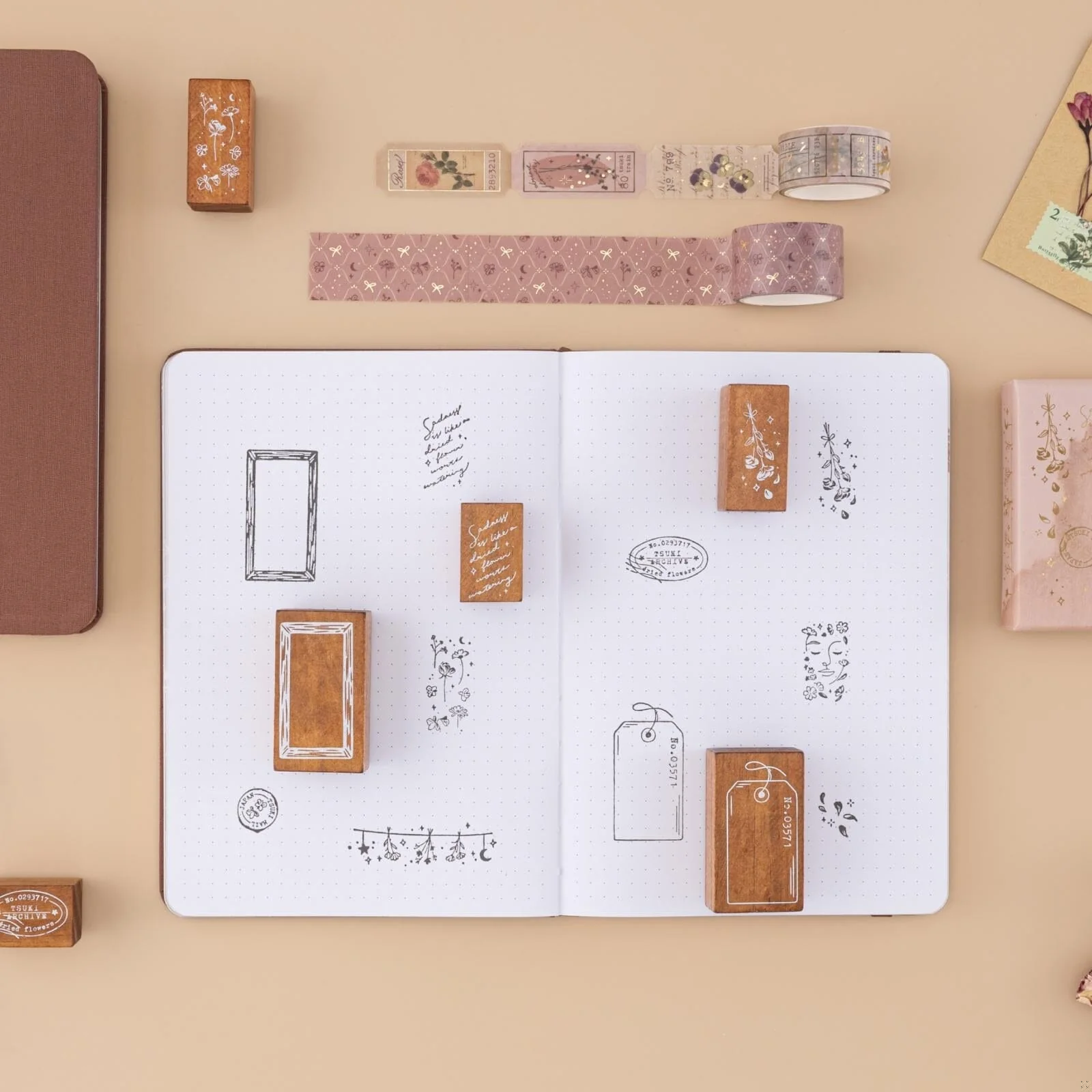 Tsuki ‘Dried Flowers’ Bullet Journal Stamp Set ☾ - Image 8
