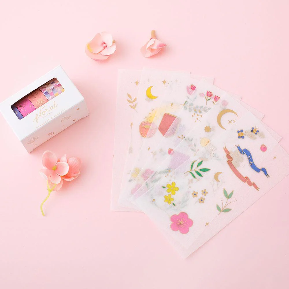 Tsuki 'Floral' Washi Tapes + Stickers Set ☾ - Image 13