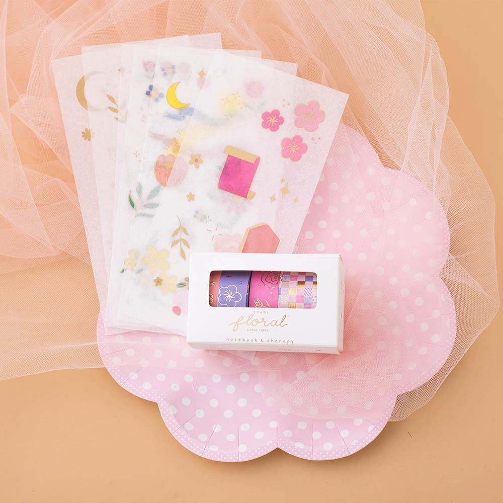 Tsuki 'Floral' Washi Tapes + Stickers Set ☾ - Image 15