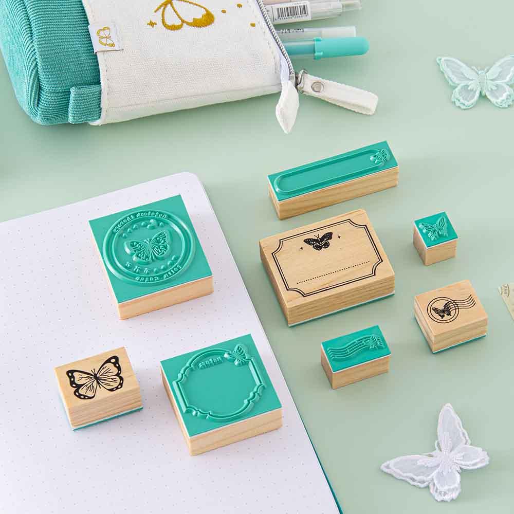 Tsuki ‘Flutter + Dream’ Bullet Journal Stamp Set by Notebook Therapy x Pelinkan ☾ - Image 5