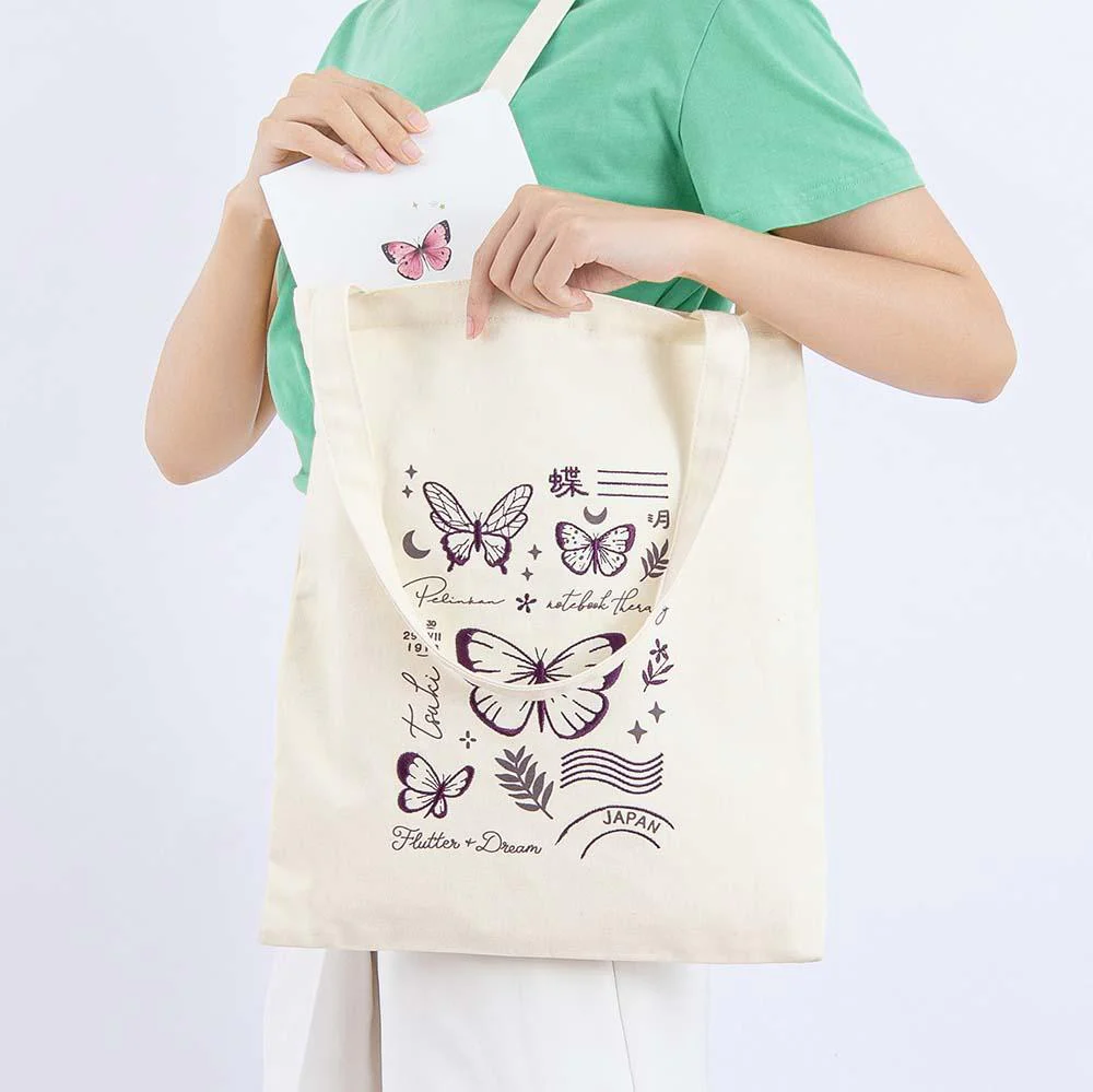 Tsuki ‘Flutter + Dream’ Tote Bag by Notebook Therapy x Pelinkan ☾ - Image 14