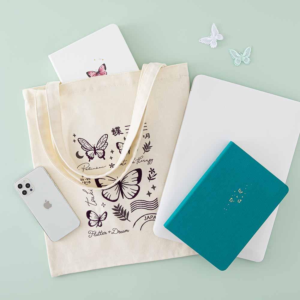 Tsuki ‘Flutter + Dream’ Tote Bag by Notebook Therapy x Pelinkan ☾ - Image 7