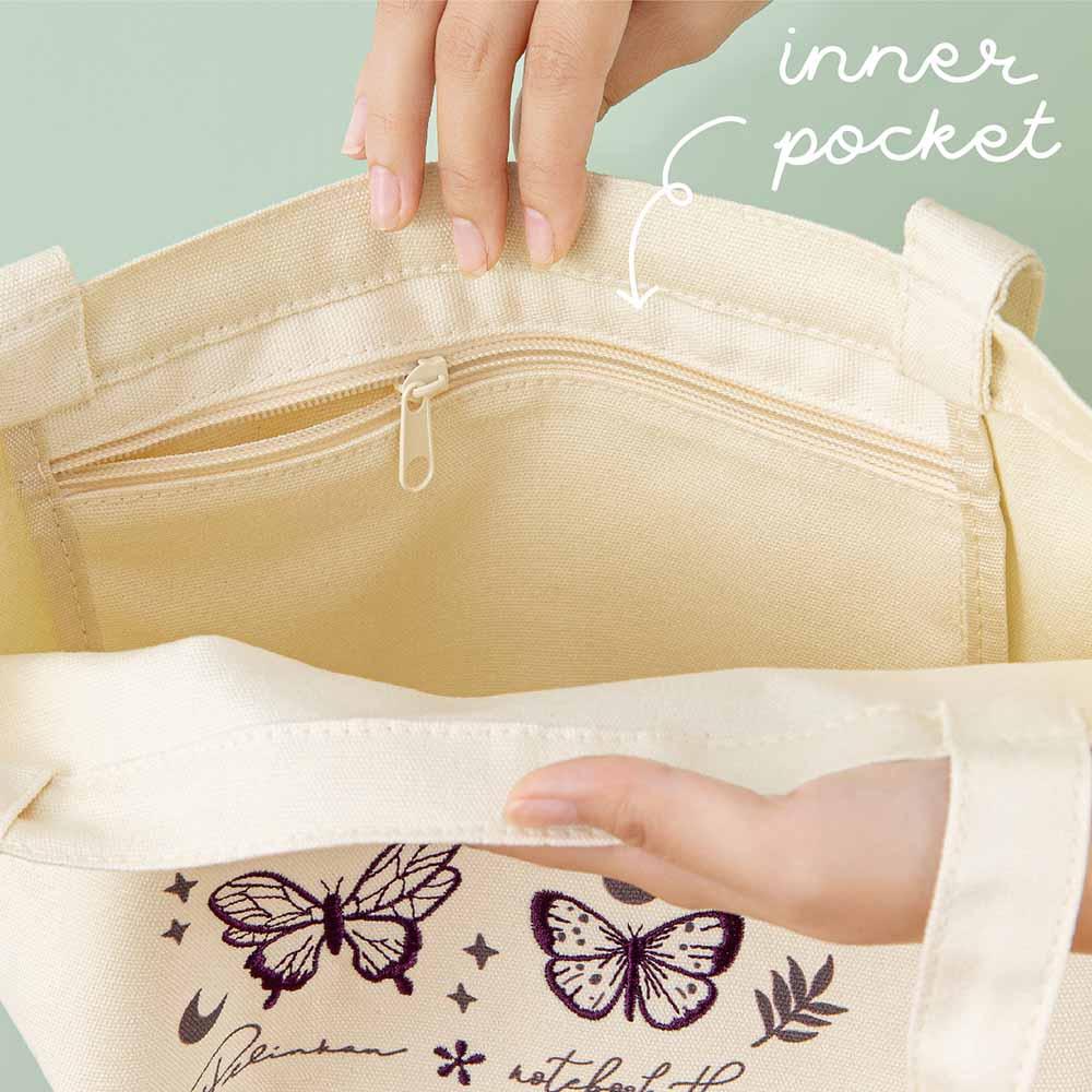 Tsuki ‘Flutter + Dream’ Tote Bag by Notebook Therapy x Pelinkan ☾ - Image 8