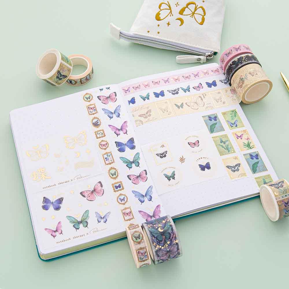 Tsuki ‘Flutter + Dream’ Washi Tape Set by Notebook Therapy x Pelinkan ☾ - Image 4