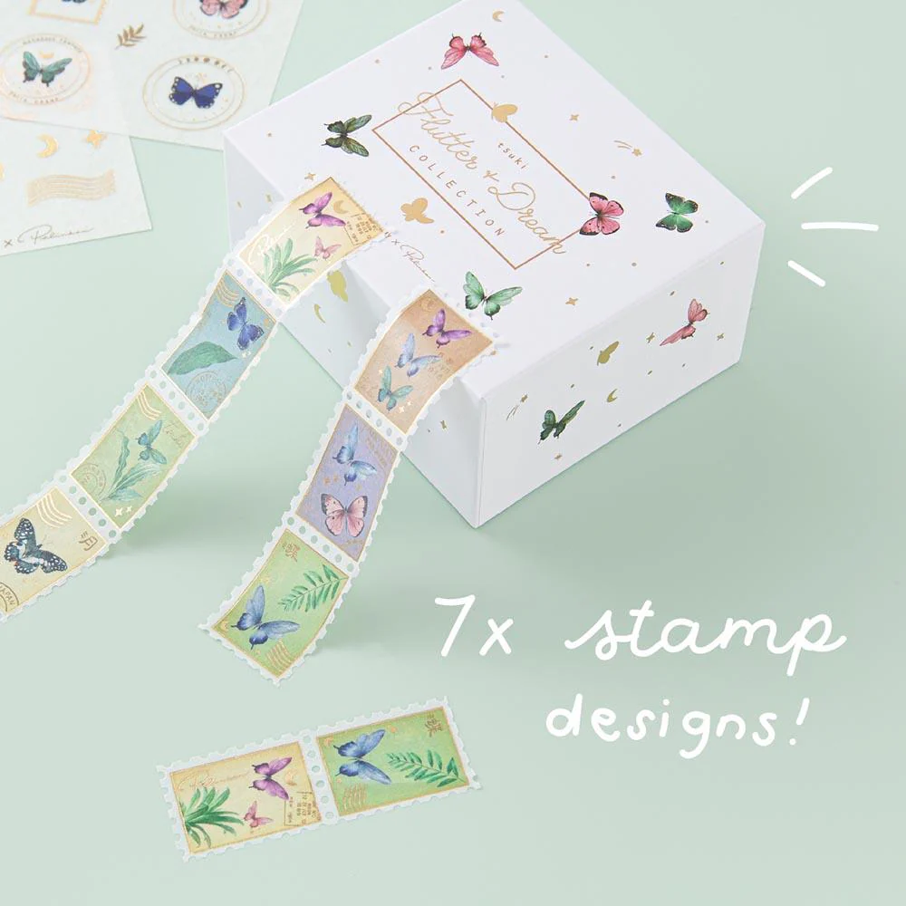 Tsuki ‘Flutter + Dream’ Washi Tape Set by Notebook Therapy x Pelinkan ☾ - Image 9
