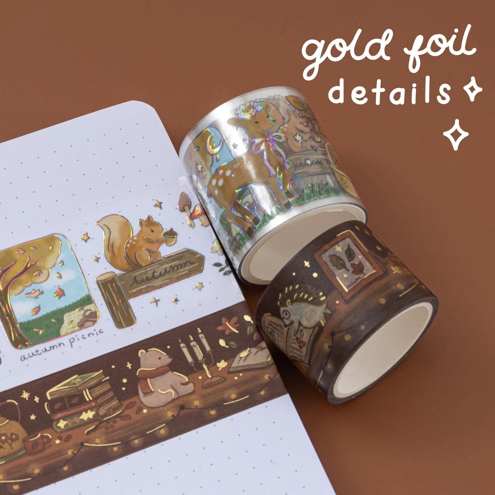 Tsuki ‘Forest Friends’ Washi Tape Set ☾ - Image 10