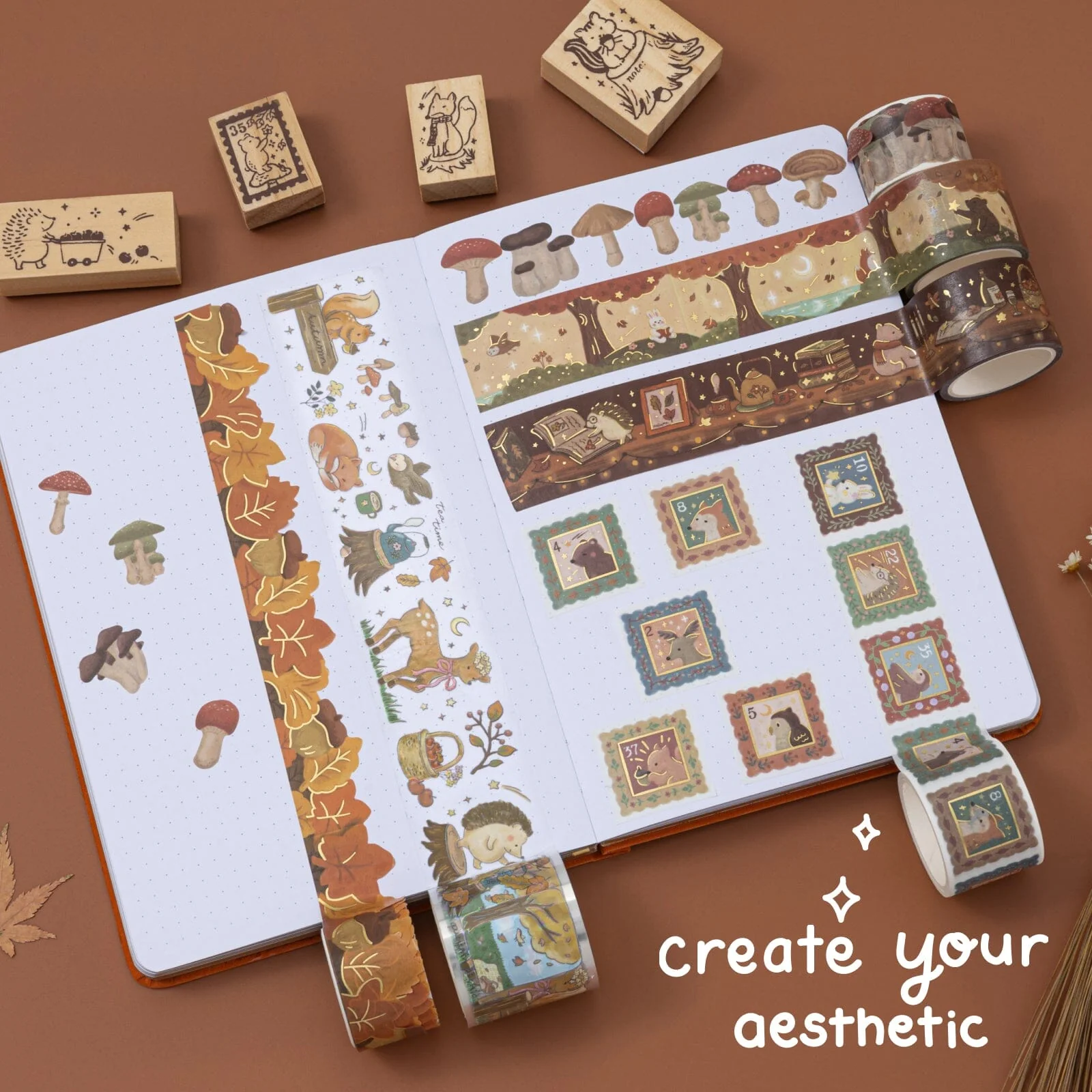 Tsuki ‘Forest Friends’ Washi Tape Set ☾ - Image 11