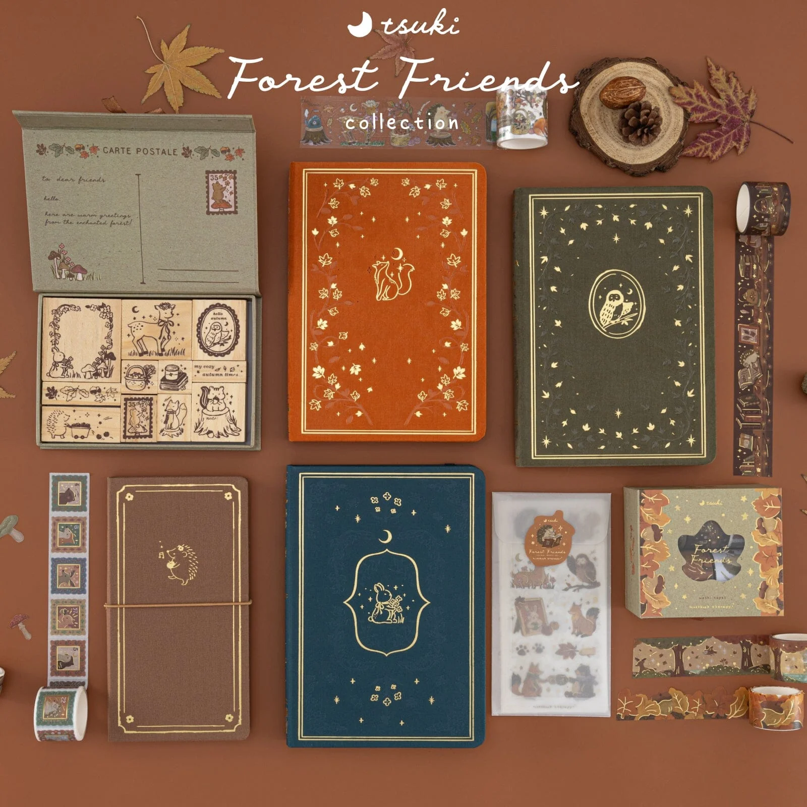 Tsuki ‘Forest Friends’ Washi Tape Set ☾ - Image 21