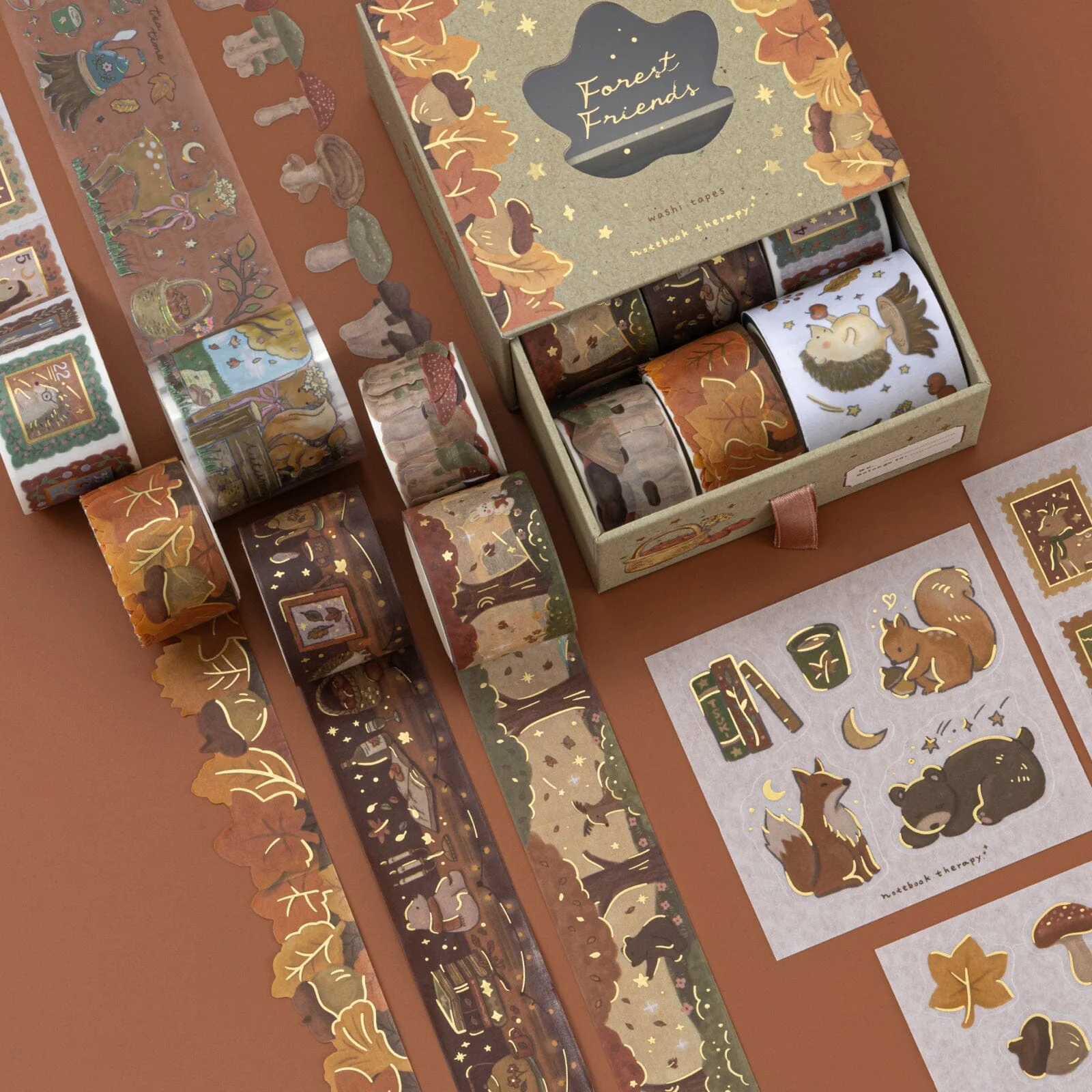 Tsuki ‘Forest Friends’ Washi Tape Set ☾ - Image 5