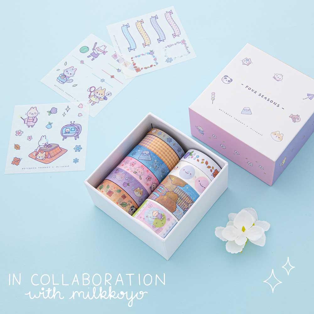 Tsuki ‘Four Seasons' Washi Tape Set ☾ @milkkoyo x NotebookTherapy - Image 10