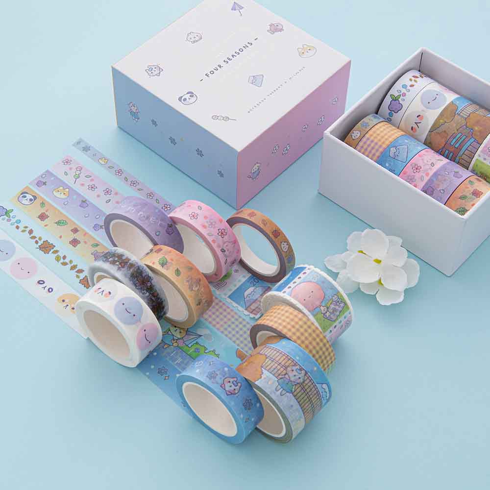 Tsuki ‘Four Seasons' Washi Tape Set ☾ @milkkoyo x NotebookTherapy - Image 13