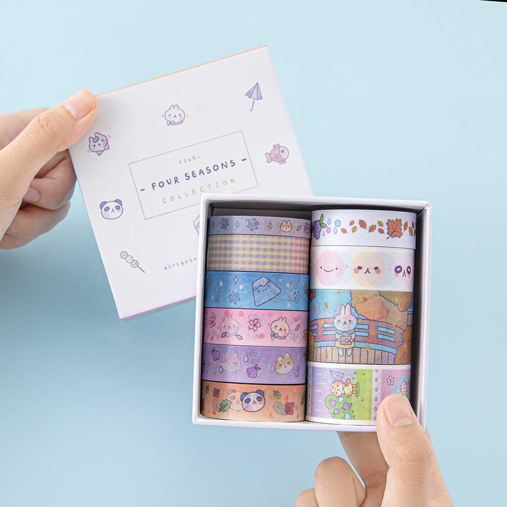 Tsuki ‘Four Seasons' Washi Tape Set ☾ @milkkoyo x NotebookTherapy - Image 16