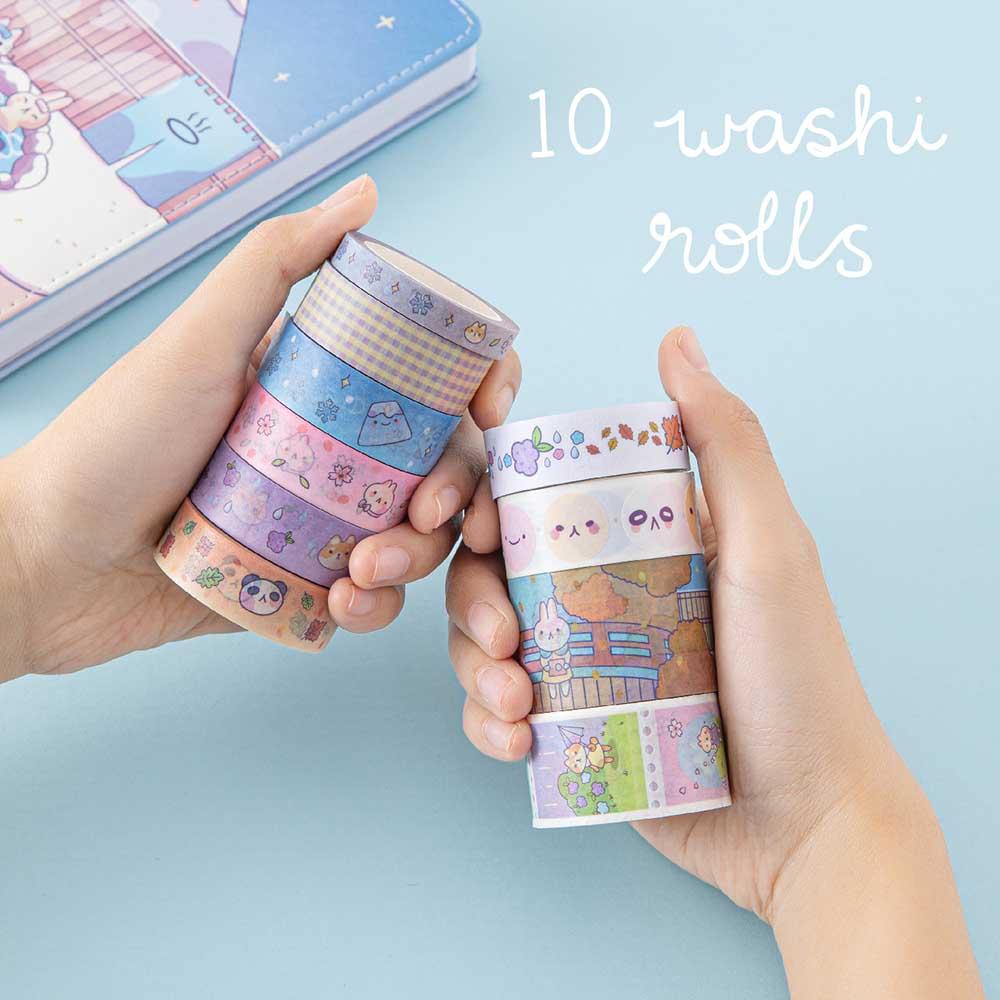 Tsuki ‘Four Seasons' Washi Tape Set ☾ @milkkoyo x NotebookTherapy - Image 4
