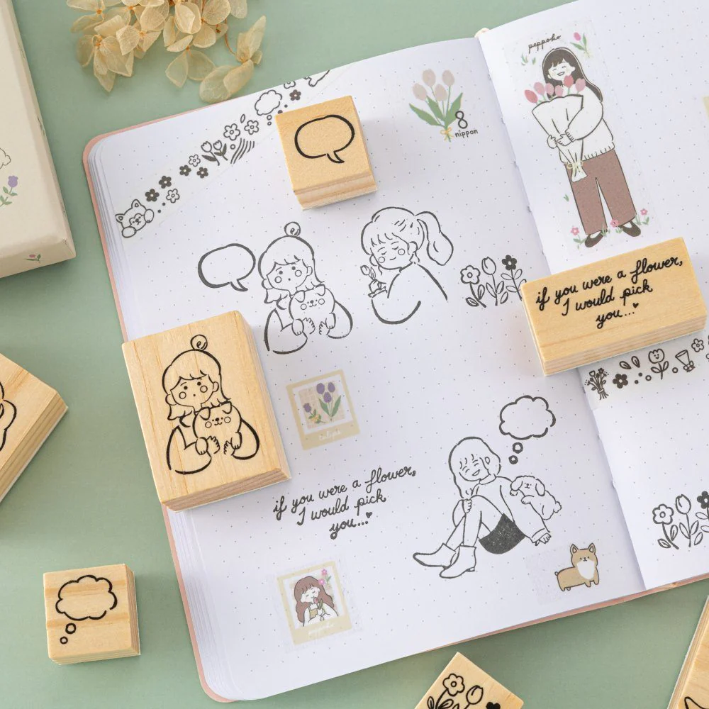 Tsuki ‘Happy Day’ Bullet Journal Stamp Set by Notebook Therapy x Peppoko ☾ - Image 11