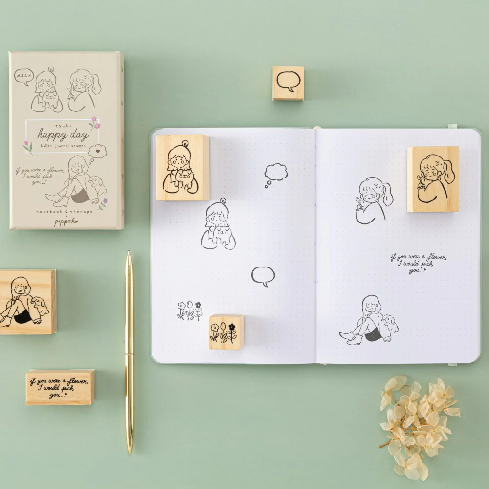 Tsuki ‘Happy Day’ Bullet Journal Stamp Set by Notebook Therapy x Peppoko ☾ - Image 13