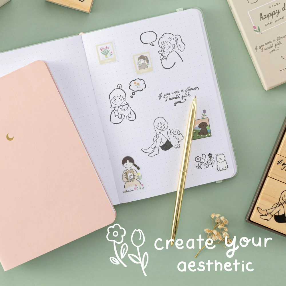 Tsuki ‘Happy Day’ Bullet Journal Stamp Set by Notebook Therapy x Peppoko ☾ - Image 5