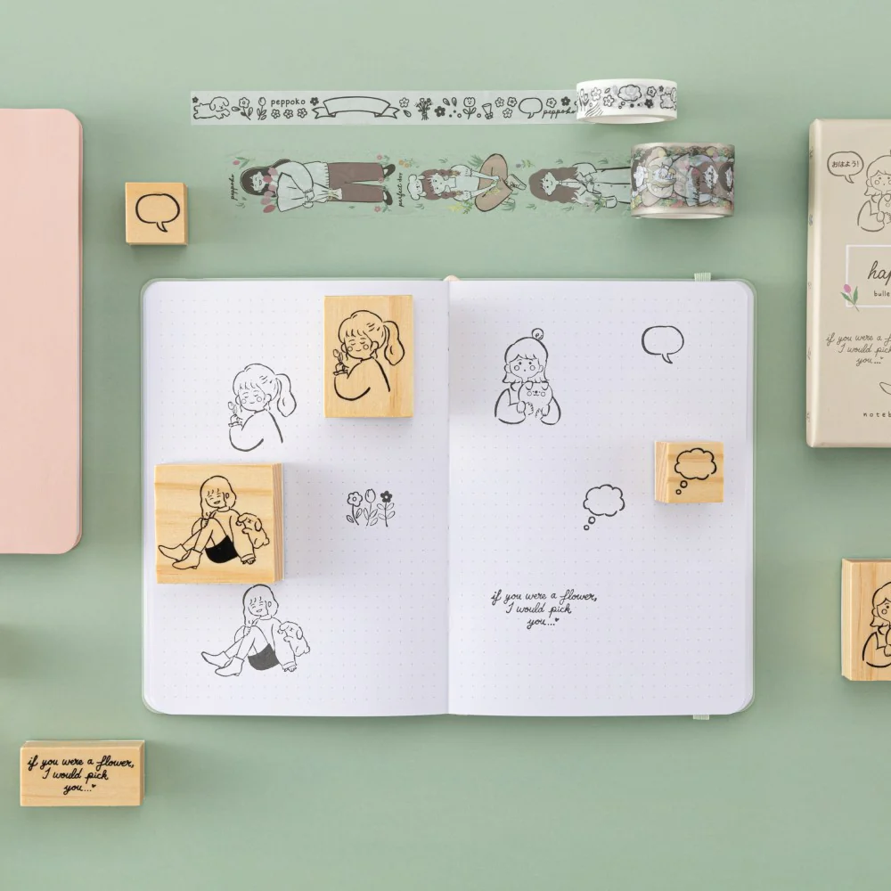 Tsuki ‘Happy Day’ Bullet Journal Stamp Set by Notebook Therapy x Peppoko ☾ - Image 6