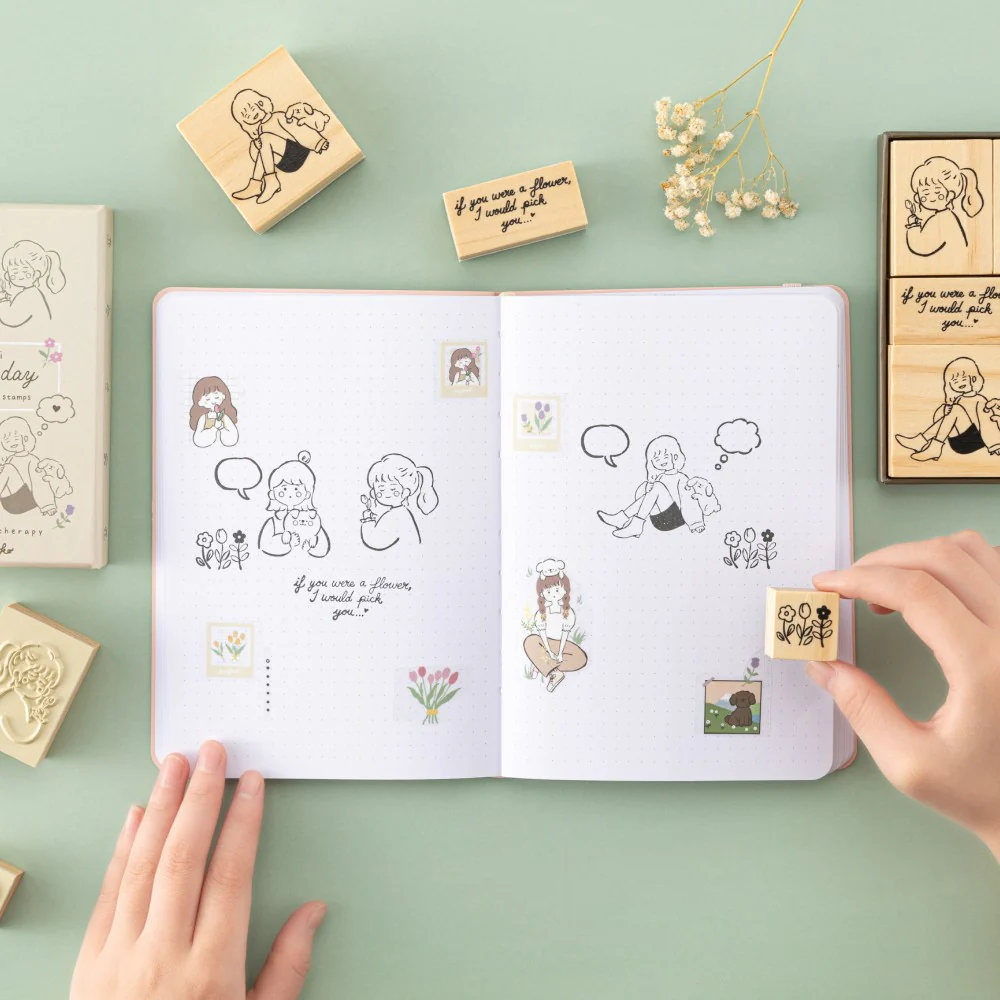 Tsuki ‘Happy Day’ Bullet Journal Stamp Set by Notebook Therapy x Peppoko ☾ - Image 9
