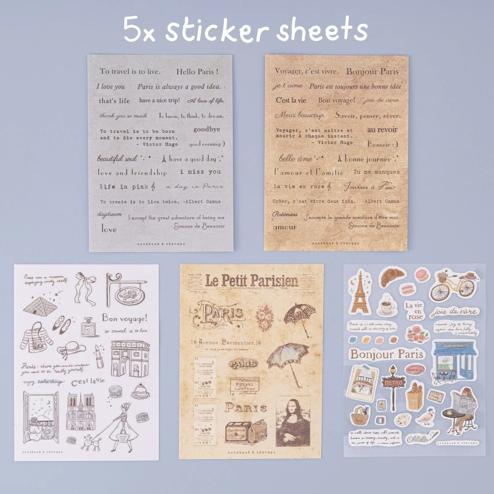 Tsuki ‘Journée à Paris’ Scrapbook Sticker Set ☾ - Image 18