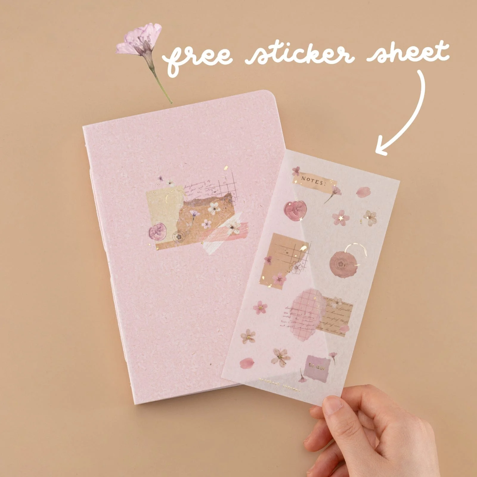 Tsuki Junk Journal Pink Spring Edition Notebook - Image 14