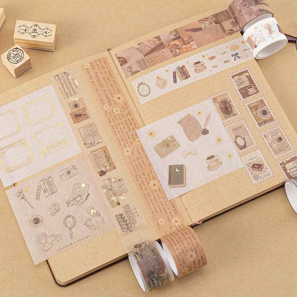 Tsuki ‘Light Academia’ Washi Tape Set ☾ - Image 13