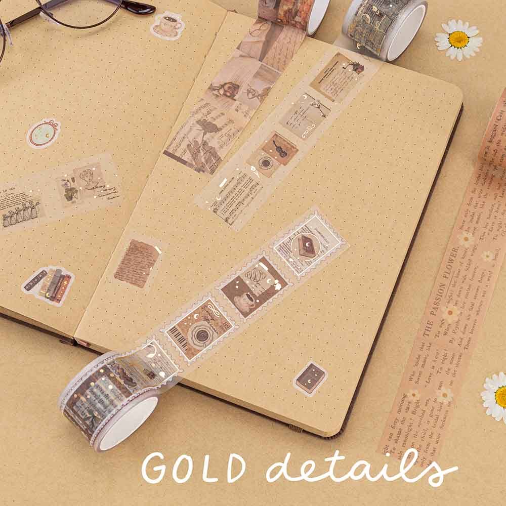 Tsuki ‘Light Academia’ Washi Tape Set ☾ - Image 5