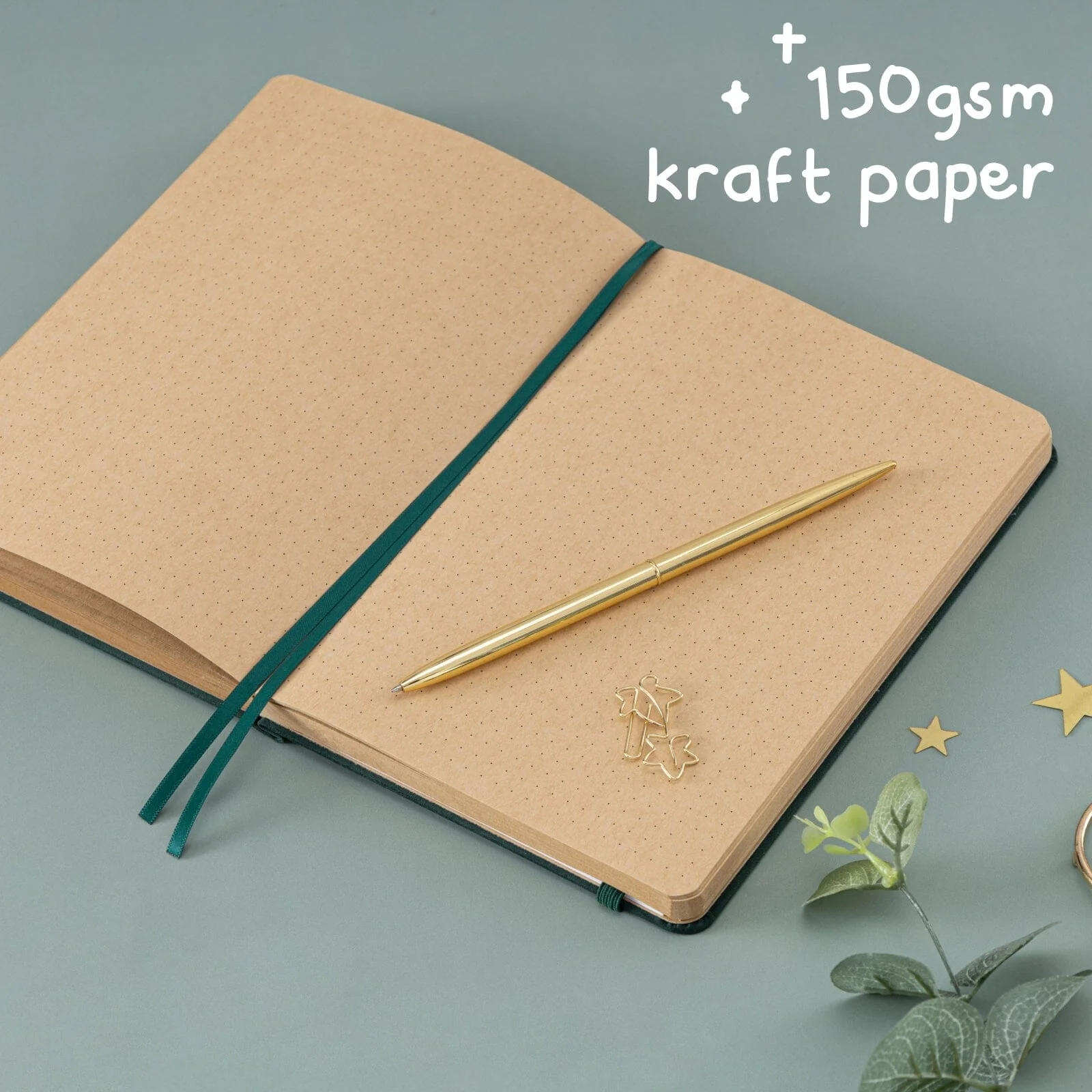 Tsuki ‘Luminous Garden’ Limited Edition Kraft Paper Bullet Journal in A5 ☾ - Image 9