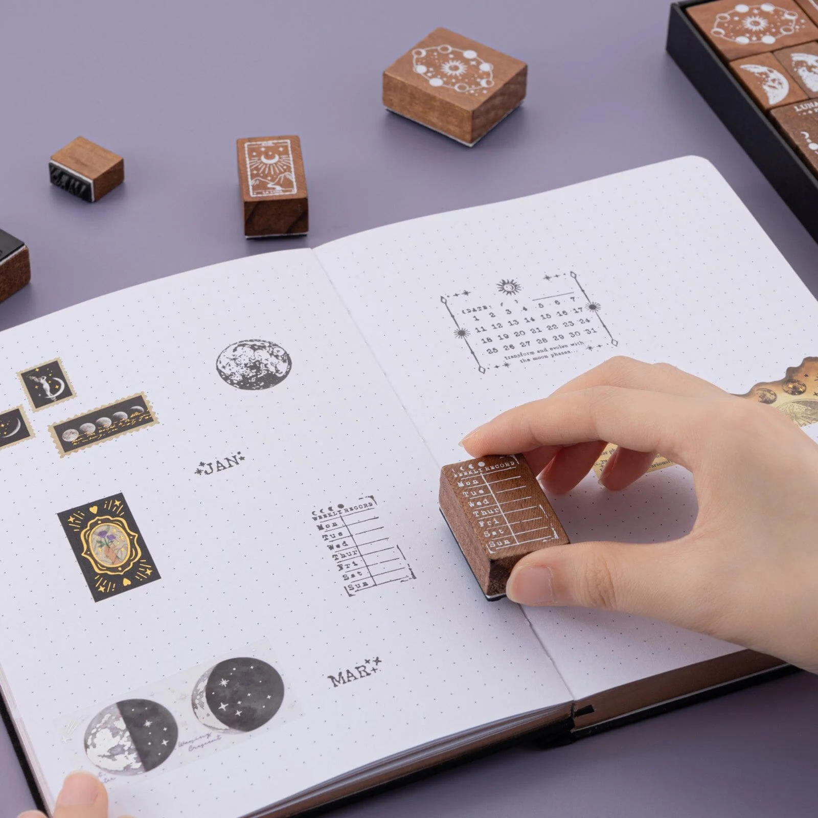 Tsuki ‘Lunar Mystery’ Bullet Journal Stamp Set ☾ - Image 11