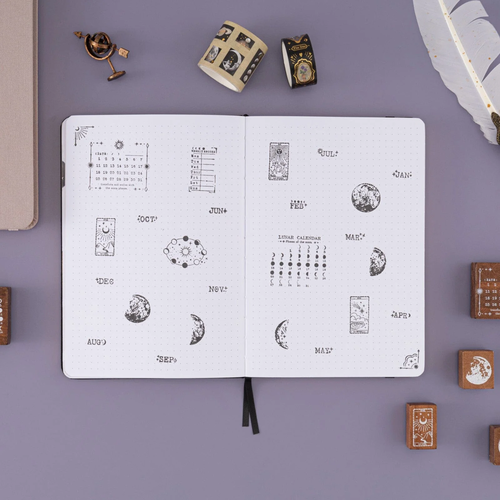 Tsuki ‘Lunar Mystery’ Bullet Journal Stamp Set ☾ - Image 14