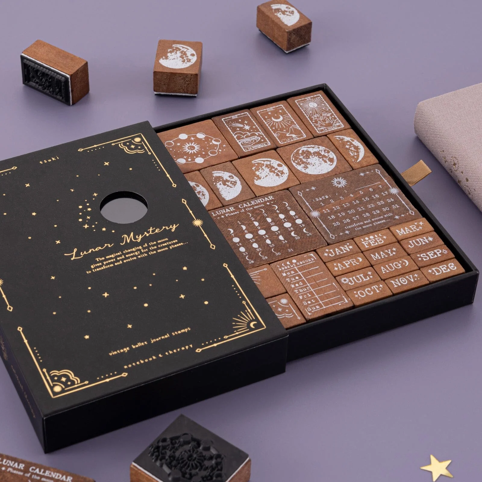 Tsuki ‘Lunar Mystery’ Bullet Journal Stamp Set ☾ - Image 4