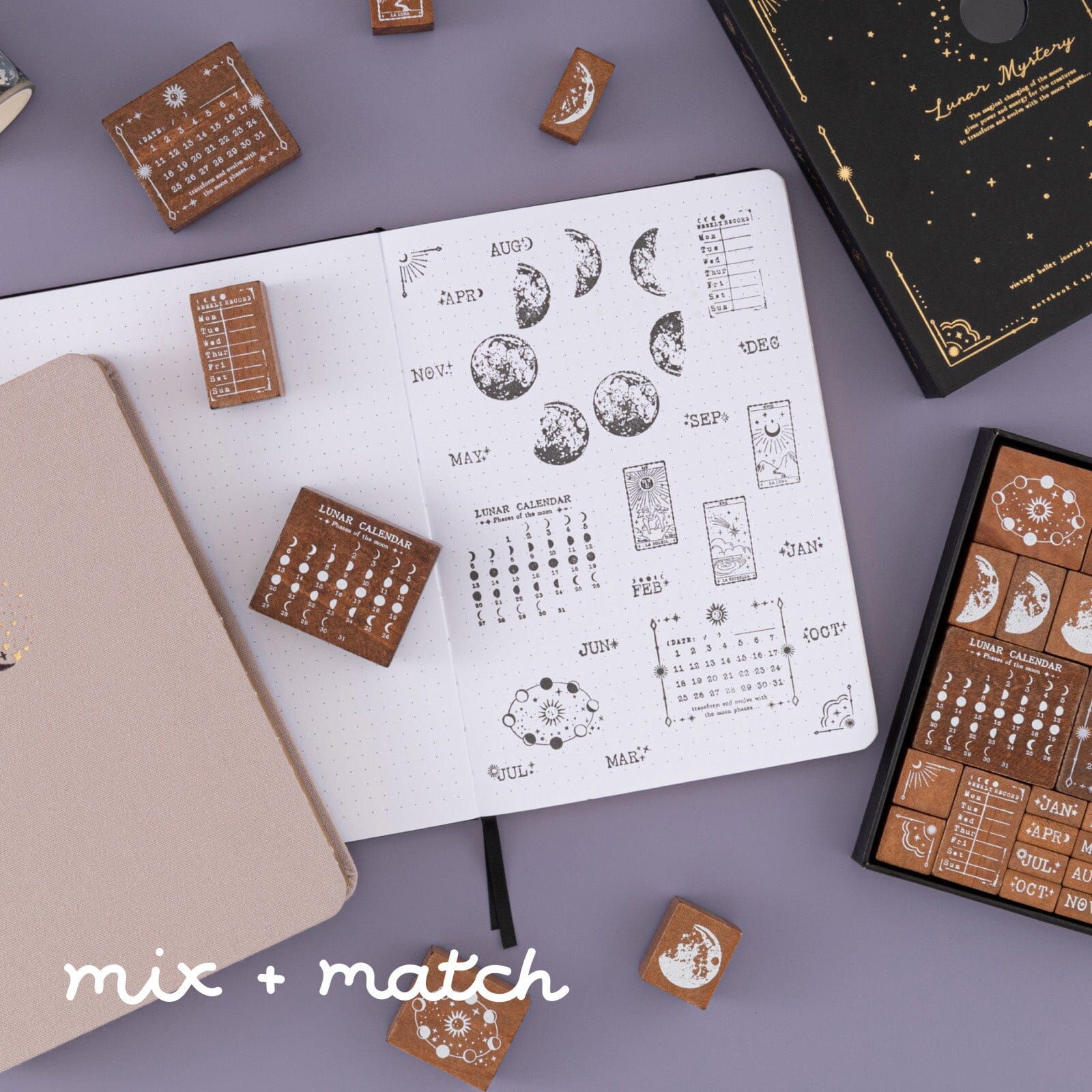 Tsuki ‘Lunar Mystery’ Bullet Journal Stamp Set ☾ - Image 8