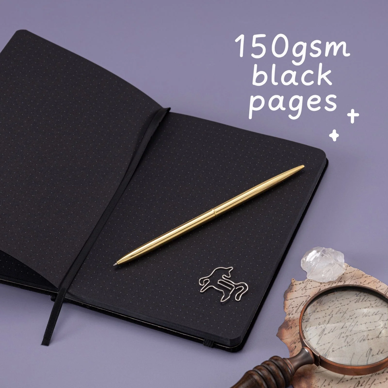 Tsuki ‘Lunar Unicorn’ Limited Edition Black Page Bullet Journal ☾ - Image 9