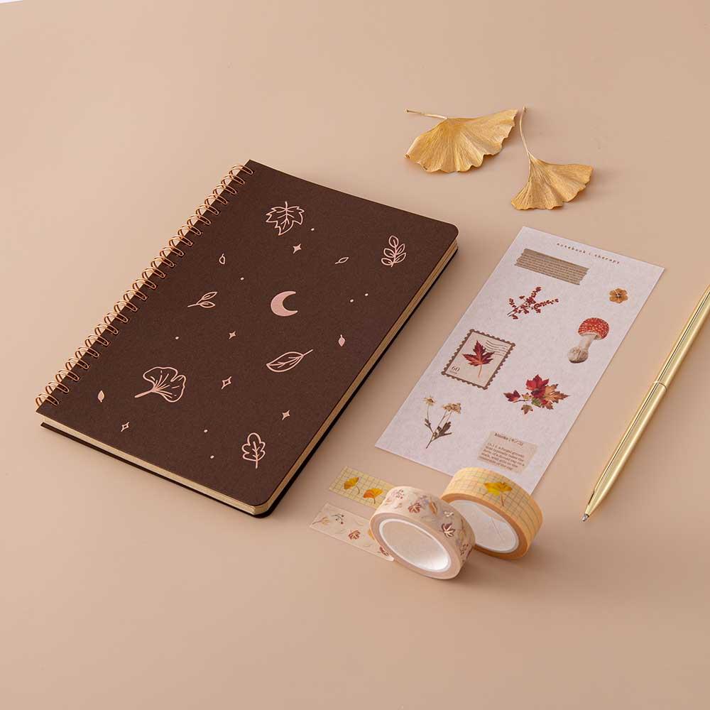 Tsuki ‘Maple Dreams’ Kraft Paper Ringbound Bullet Journal ☾ - Image 10