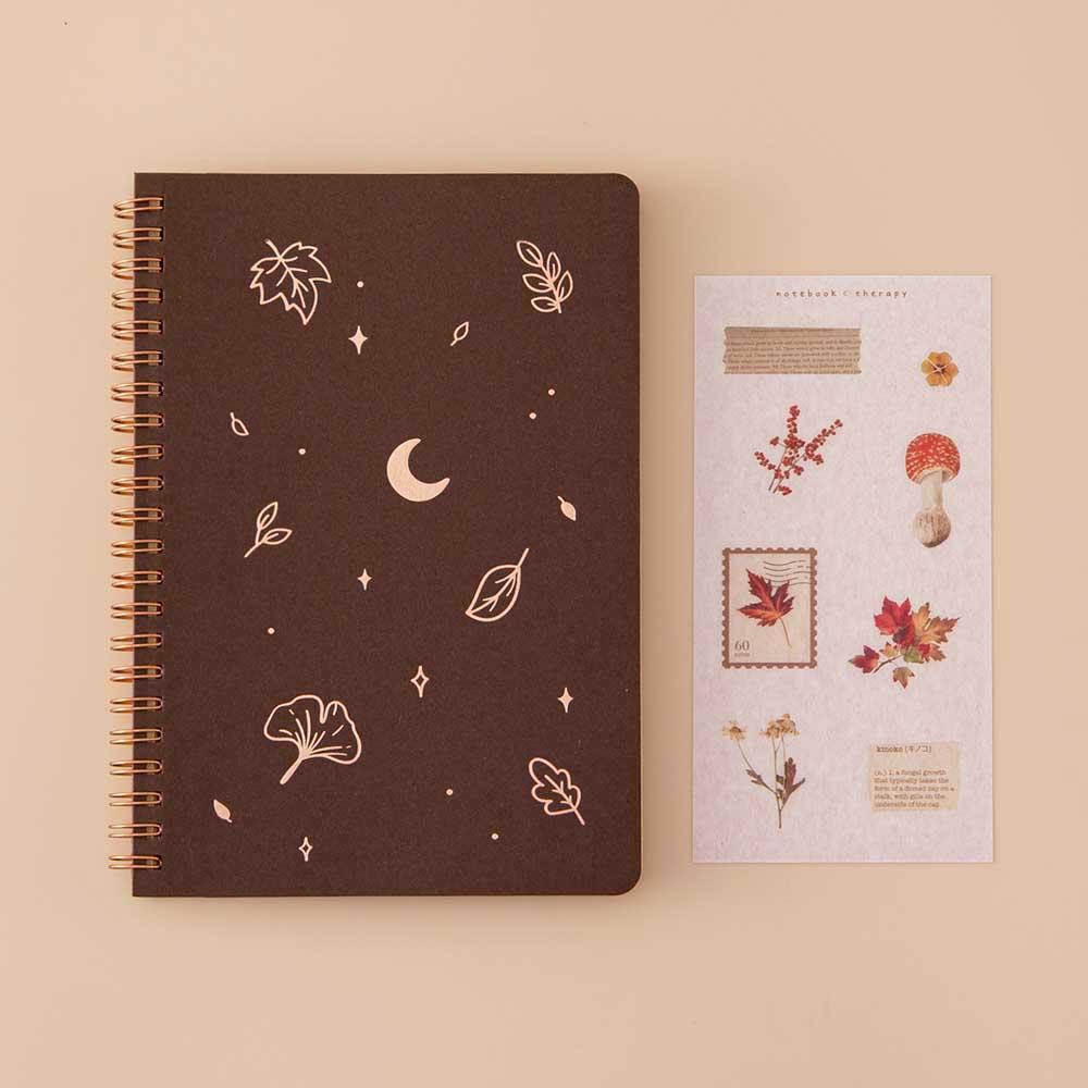 Tsuki ‘Maple Dreams’ Kraft Paper Ringbound Bullet Journal ☾ - Image 2