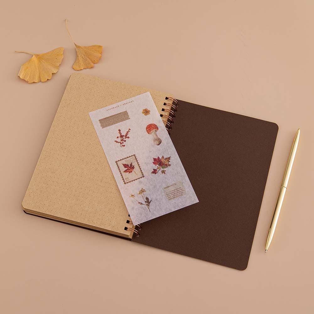 Tsuki ‘Maple Dreams’ Kraft Paper Ringbound Bullet Journal ☾ - Image 8