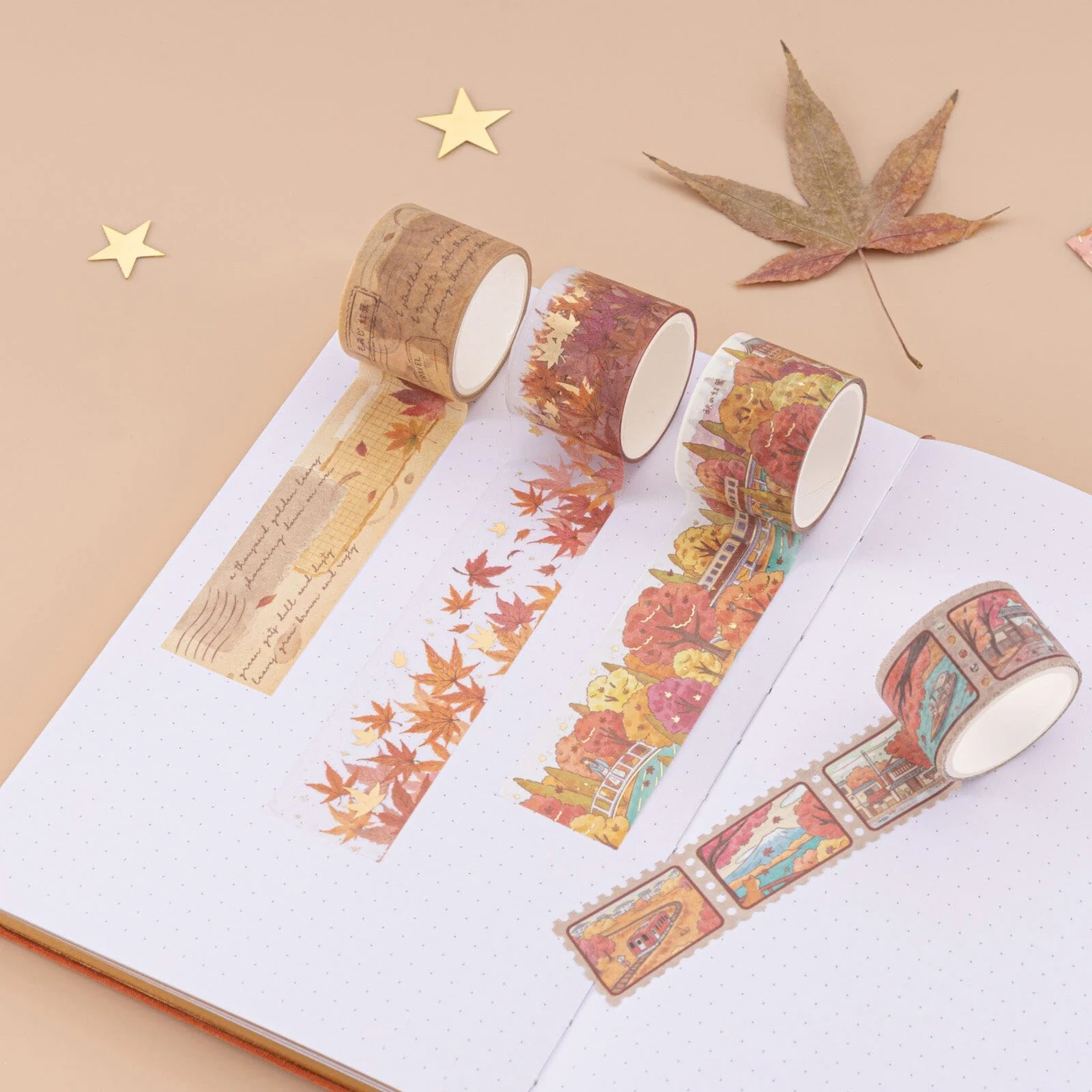 Tsuki ‘Maple Journey’ Washi Tape Set ☾ - Image 8