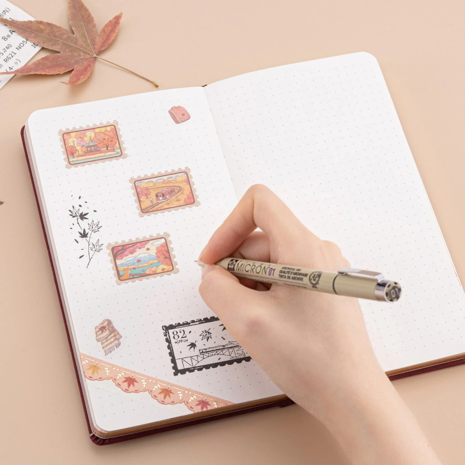 Tsuki ‘Maple Sail’ Travel Notebook ☾ - Image 4