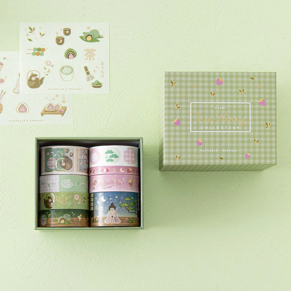 Tsuki ‘Matcha Ichigo’ Washi Tape Set ☾ - Image 12