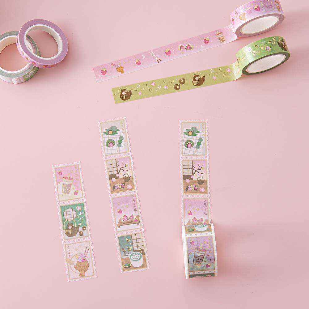Tsuki ‘Matcha Ichigo’ Washi Tape Set ☾ - Image 7