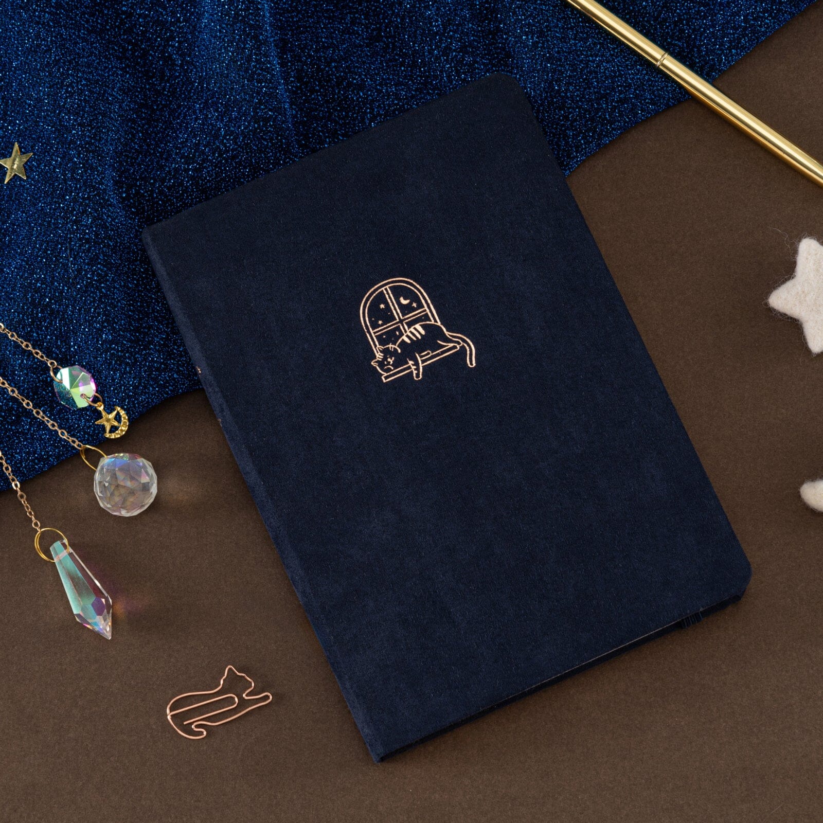 Tsuki ‘Midnight Neko Dreams’ Kraft Paper Bullet Journal ☾ - Image 13