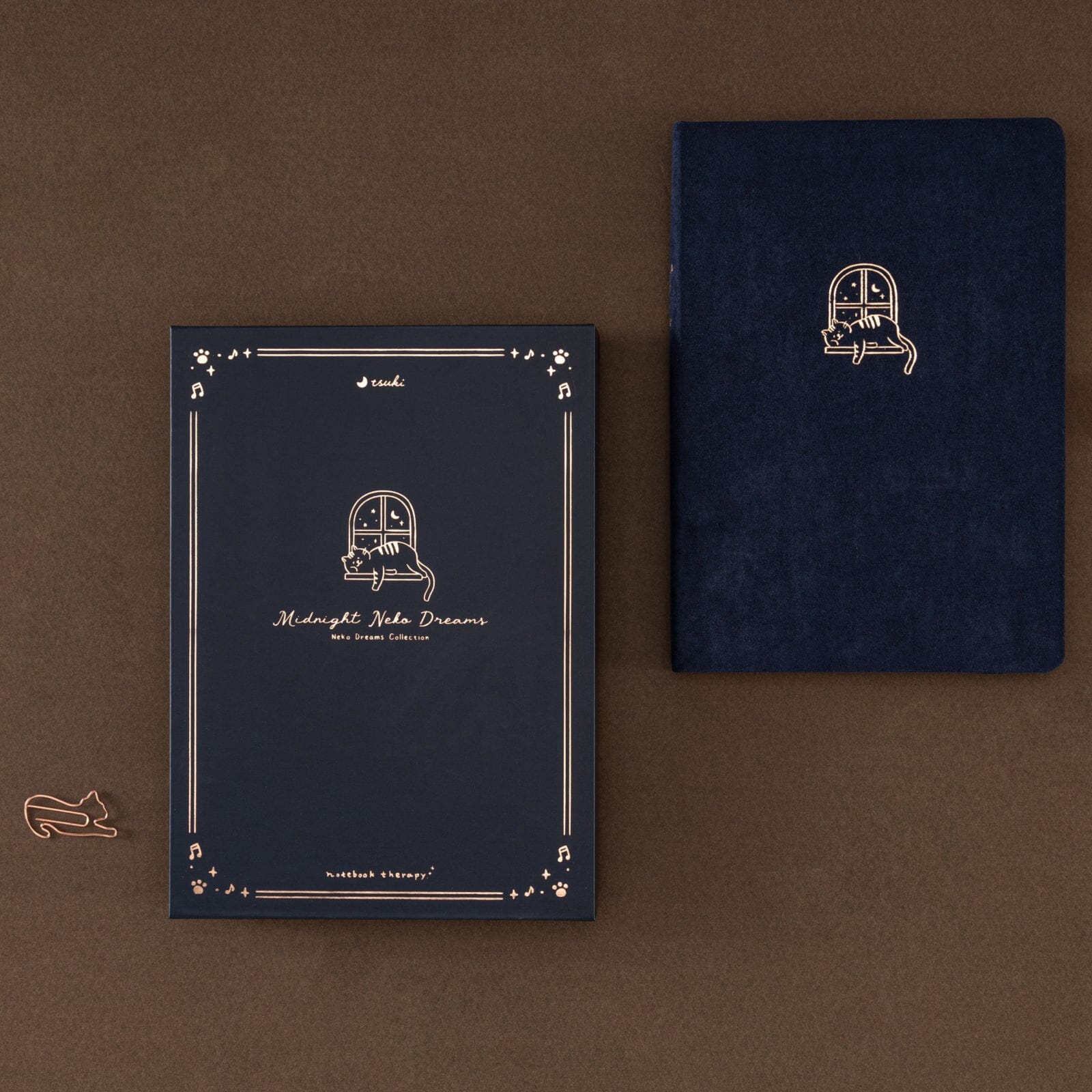 Tsuki ‘Midnight Neko Dreams’ Kraft Paper Bullet Journal ☾ - Image 14