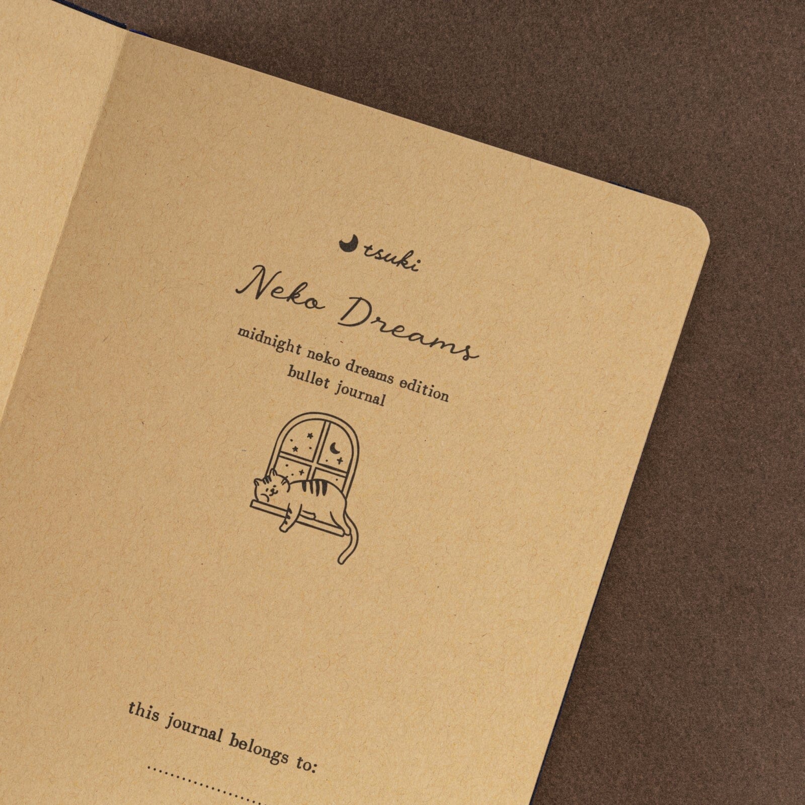 Tsuki ‘Midnight Neko Dreams’ Kraft Paper Bullet Journal ☾ - Image 8