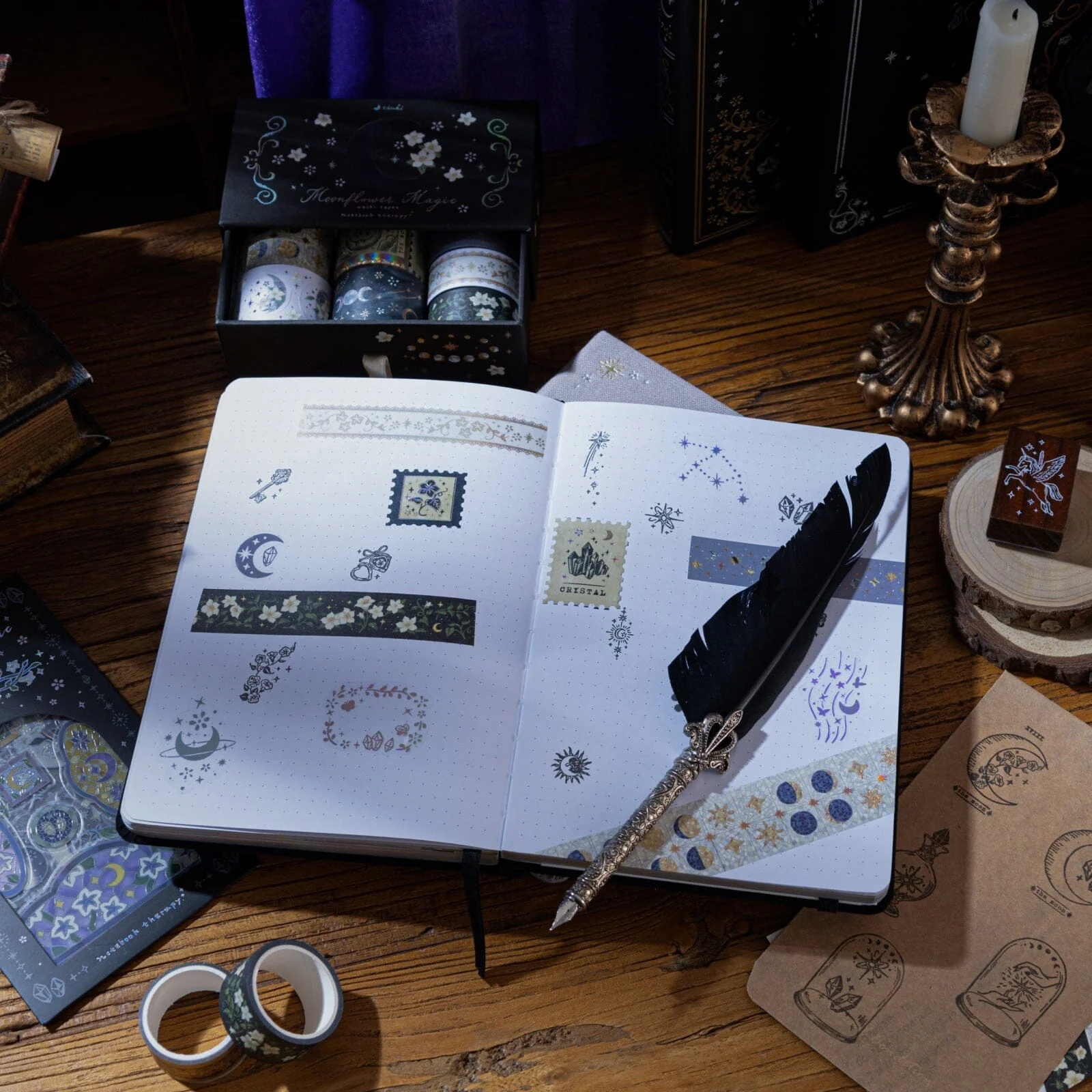 Tsuki ‘Moonflower Magic’ Bullet Journal Stamp Set ☾ - Image 13
