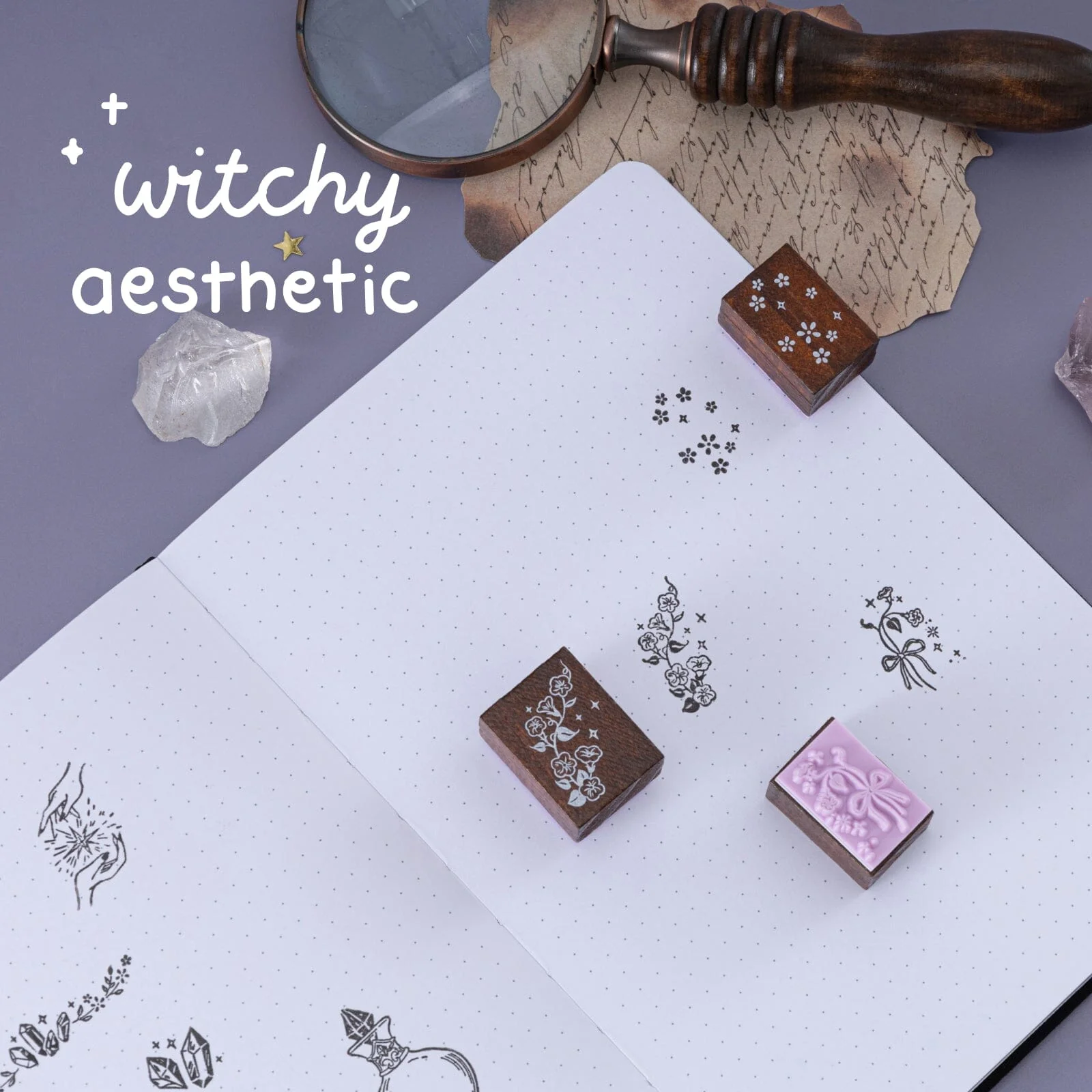 Tsuki ‘Moonflower Magic’ Bullet Journal Stamp Set ☾ - Image 4